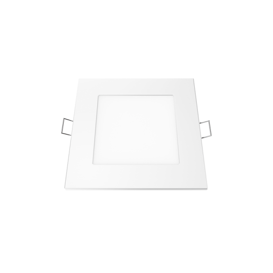 LED SLIM PANEL WHITE SQUARE REC. 6W 3000K 400Lm 120mm 230V AC Ra80