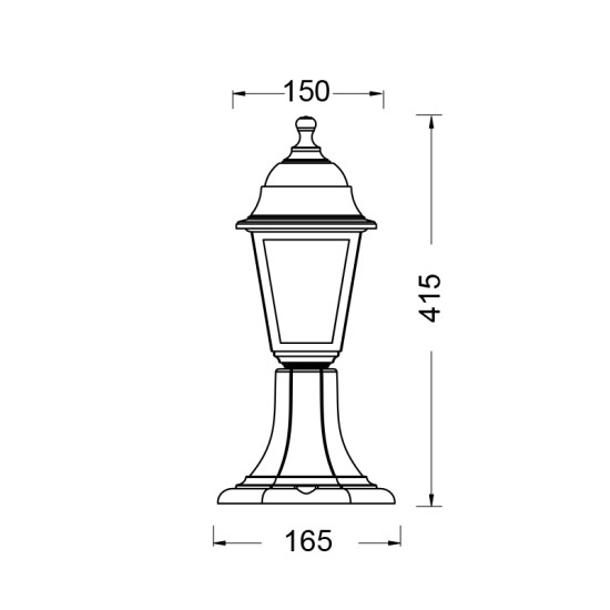 4S PLASTIC FLOOR GARDEN RUST LUMINAIRE 40,5CM E27 IP44