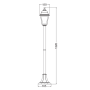 4S PLASTIC FLOOR GARDEN RUST LUMINAIRE 100CM E27 IP44