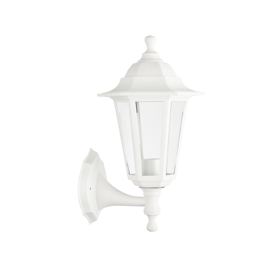 6S PLASTIC WALL GARDEN WHITE LUMINAIRE E27 IP44 6S PLASTIC WALL GARDEN WHITE LUMINAIRE E27 IP44