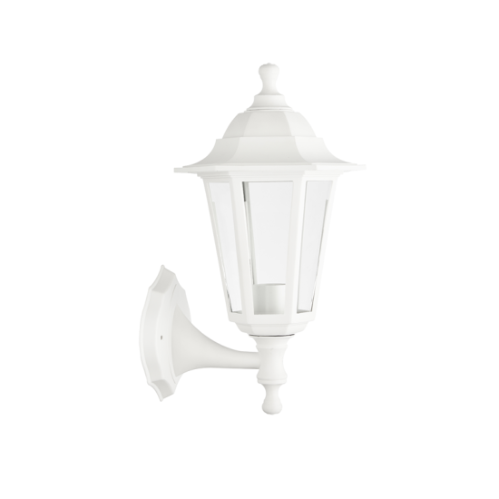 6S PLASTIC WALL GARDEN WHITE LUMINAIRE E27 IP44