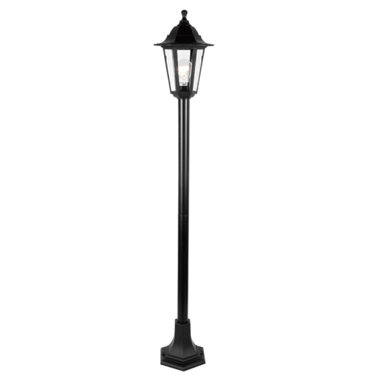 6S PLASTIC FLOOR GARDEN BLACK LUMINAIRE 100CM E27 IP44