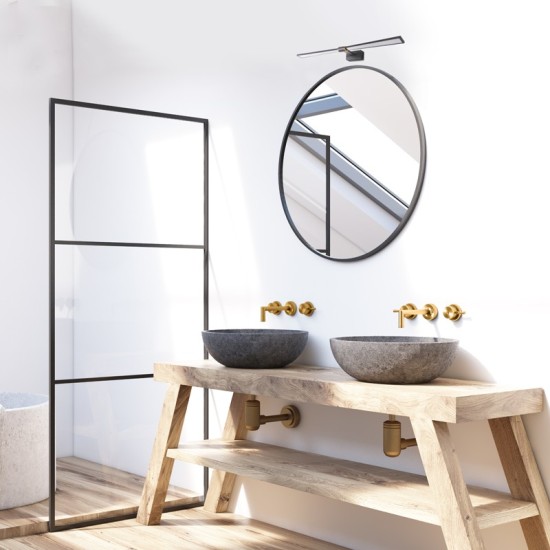 ΕΠΙΤΟΙΧΟ Φ/Σ LED 12W 780LM 4000K ΜΑΥΡΟ ΑΛΟΥΜΙΝΙΟ 610Χ140Χ55ΜΜ PAPIGION