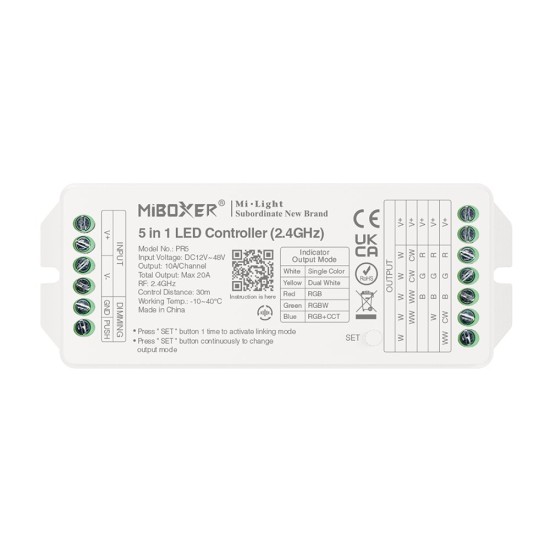 LED ΕΛΕΓΚΤΗΣ 2,4GHz 5 ΣΕ 1 MAX 20A