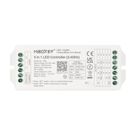 LED ΕΛΕΓΚΤΗΣ 2,4GHz 5 ΣΕ 1 MAX 20A
