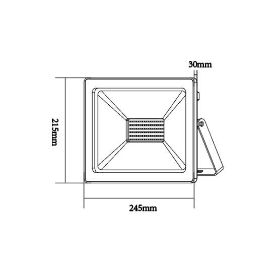 BLACK LED SMD FLOOD LUMINAIRE IP66 100W 3000K 8100Lm 230V RA80