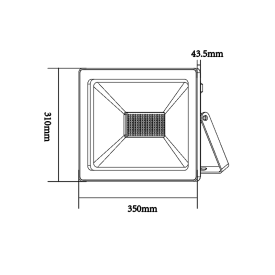 BLACK LED SMD FLOOD LUMINAIRE IP66 150W 4000K 12750Lm 230V RA80