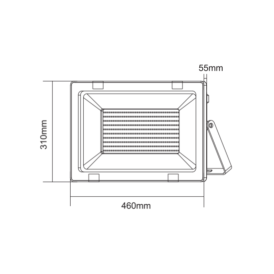 BLACK LED SMD FLOOD LUMINAIRE IP66 300W 4000K 25320Lm 230V RA80