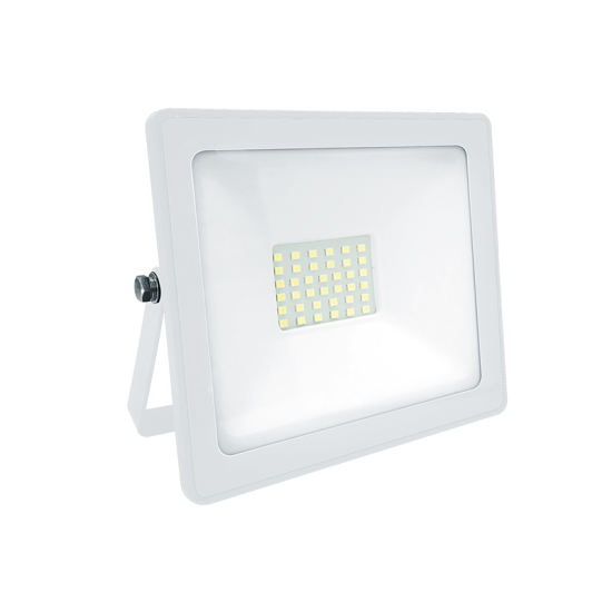 WHITE LED SMD FLOOD LUMINAIRE IP66 30W 3000K 2400Lm 230V RA80