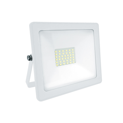 WHITE LED SMD FLOOD LUMINAIRE IP66 30W 4000K 2550Lm 230V RA80 WHITE LED SMD FLOOD LUMINAIRE IP66 30W 4000K 2550Lm 230V RA80