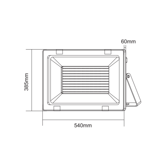 BLACK LED SMD FLOOD LUMINAIRE IP66 400W 3000K 32150Lm 230V RA80