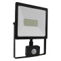 BLACK SENSOR LED SMD FLOOD LUMINAIRE IP66 50W 3000K 4000Lm 230V RA80