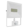 WHITE SENSOR LED SMD FLOOD LUMINAIRE IP66 50W 3000K 4000Lm 230V RA80