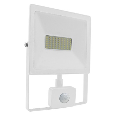 WHITE SENSOR LED SMD FLOOD LUMINAIRE IP66 50W 4000K 4250Lm 230V RA80 WHITE SENSOR LED SMD FLOOD LUMINAIRE IP66 50W 4000K 4250Lm 230V RA80