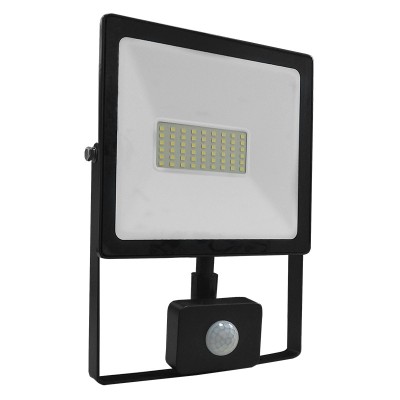 BLACK SENSOR LED SMD FLOOD LUMINAIRE IP66 50W 6000K 4500Lm 230V RA80 BLACK SENSOR LED SMD FLOOD LUMINAIRE IP66 50W 6000K 4500Lm 230V RA80