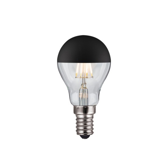 LED FILAMENT E14 BALL BLACK DIM 4W 2700K 230V AC 400LM RA80