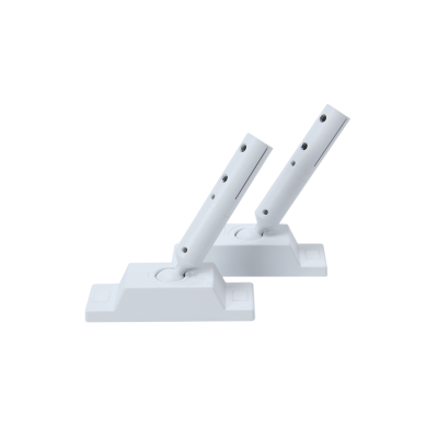ROOFPATH SET OF 2PCS WHITE BASE HOLDER WITH 45° ADJUSTABLE ROD ROOFPATH SET OF 2PCS WHITE BASE HOLDER WITH 45° ADJUSTABLE ROD