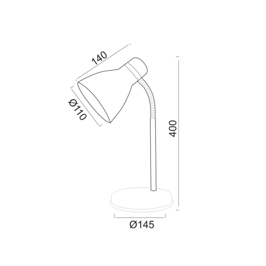 ΠΟΡΤΑΤΙΦ ΛΕΥΚΟ Ε27 1Χ40W H40CM MAUI