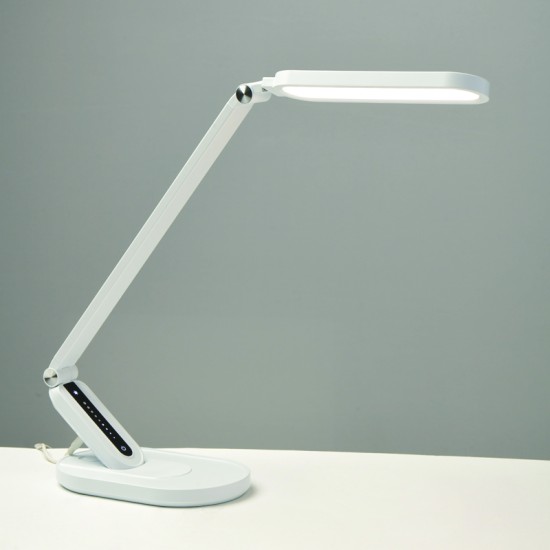 DESK LAMP LED 10W 800LM FRITZ WHITE CCT+DIMMABLE+TOUCH SWITCH+USB CHARGER

