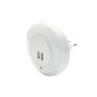 SENSOR NIGHT LAMP 1W 4000K WITH 2 USB PORTS  ,POWER SWITCH ON/OFF K AUTO MODE,  PLASTIC 230V IP20 