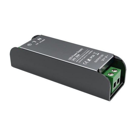 LED CV METAL DRIVER 30W 230V AC- 24V DC 1,25A IP20 5YRS 94X25X20MM