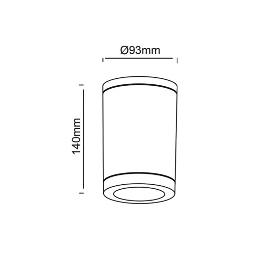 GU10  ROUND CEILING LUMINAIRE 230V AC RUST IP65 GU10 MAX.7W