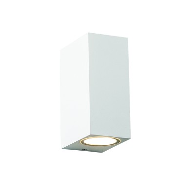 UP DOWN ΤΕΤΡΑΓΩΝΟ GU10 WALL LUMINAIRE PLASTIC 230V AC WHITE IP65 MAX.2X3W LED UP DOWN ΤΕΤΡΑΓΩΝΟ GU10 WALL LUMINAIRE PLASTIC 230V AC WHITE IP65 MAX.2X3W LED