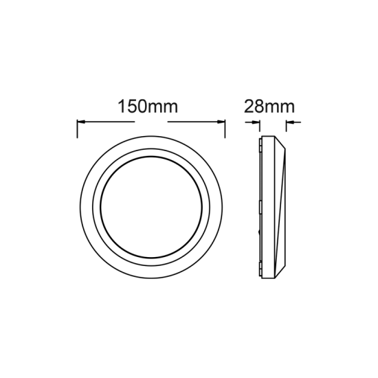 LED WALL ROUND LUMINAIRE RUST 230V AC IP65 4W 3000K 310LM RA80