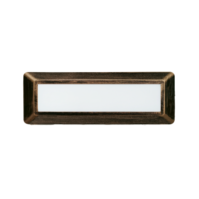 LED WALL RECTANGLE LUMINAIRE RUST 230V AC IP65 4W 3000K 290LM RA80 LED WALL RECTANGLE LUMINAIRE RUST 230V AC IP65 4W 3000K 290LM RA80