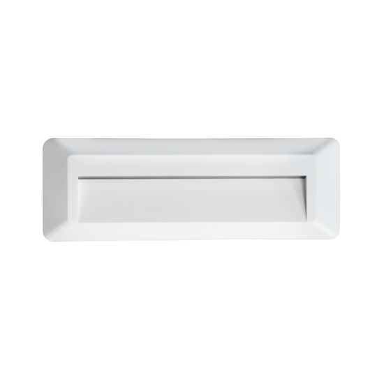 LED WALL RECTANGLE LUMINAIRE WHITE 230V AC IP65 2W 3000K 100LM RA80