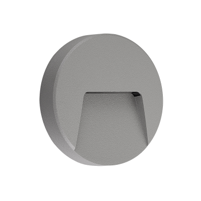 LED WALL ROUND LUMINAIRE GREY 230V AC IP65 3W 3000K 200LM RA80 LED WALL ROUND LUMINAIRE GREY 230V AC IP65 3W 3000K 200LM RA80