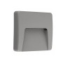 LED WALL SQUARE LUMINAIRE GREY 230V AC IP65 3W 3000K 200LM RA80
