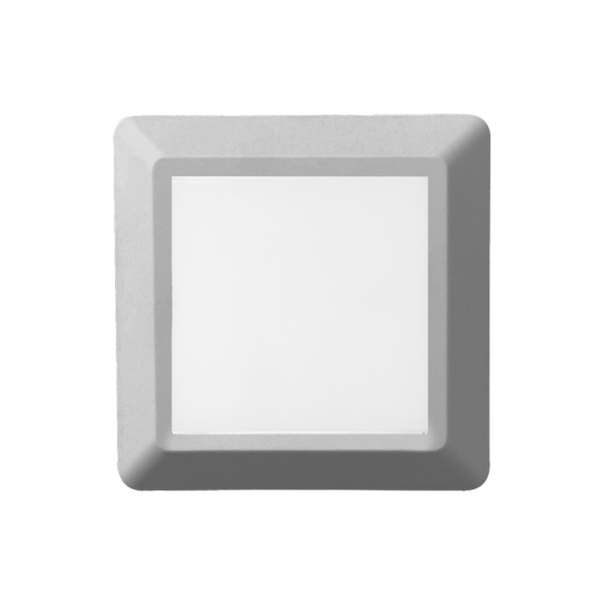 LED WALL SQUARE LUMINAIRE GREY 230V AC IP65 4W 3000K 270LM RA80