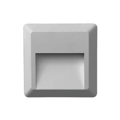 LED WALL SQUARE LUMINAIRE GREY 230V AC IP65 1.5W 3000K 100LM RA80 LED WALL SQUARE LUMINAIRE GREY 230V AC IP65 1.5W 3000K 100LM RA80