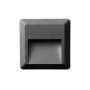 LED WALL SQUARE LUMINAIRE DARK GREY 230V AC IP65 2W 3000K 100LM RA80