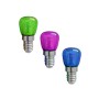 E14 LED 1W PURPLE-BLUE-GREEN 230VAC 60Lm 2835SMD Ra80 3PCS-PACK