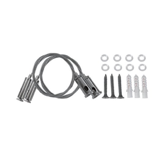 HANGING KIT FOR PROFILE WITH 1PC STEEL WIRE 2m & INSTALLATION ACCESSORIES 