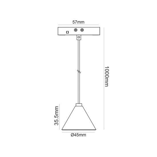 ΜΙΝΙ ΜΑΥΡΟ ΜΑΓΝΗΤΙΚΟ ΚΡΕΜΑΣΤΟ ΦΩΤΙΣΤΙΚΟ 24V DC 2W 3000K 160LM 36°  Φ45*35,5(1000)ΜΜ