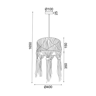 ΚΡΕΜΑΣΤΟ ΦΩΤΙΣΤΙΚΟ 1ΧΕ27 ΛΕΥΚΟ ΜΑΛΛΙΝΟ D40XH165CM ΚΡΕΜΑΣΤΟ ΦΩΤΙΣΤΙΚΟ 1ΧΕ27 ΛΕΥΚΟ ΜΑΛΛΙΝΟ D40XH165CM