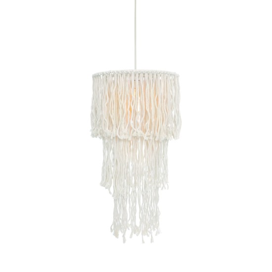 ΚΡΕΜΑΣΤΟ ΦΩΤΙΣΤΙΚΟ 1ΧΕ27  ΛΕΥΚΟ ΜΑΛΛΙΝΟ D40XH180CM