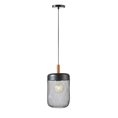 ^ΚΡΕΜΑΣΤΟ Φ/Σ 1ΧΕ27 ΜΑΥΡΟ ΜΕΤΑΛΛΙΚΟ+ΞΥΛΟ D20XH154CM PAROT