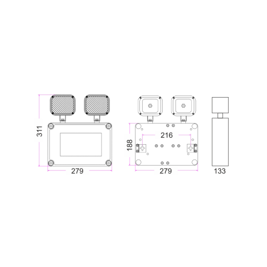 Φ/Σ ΑΣΦΑΛΕΙΑΣ IP65 LED ΒΙΟΜ.8W SMD 1,5HRS 800LM 6000K 230V