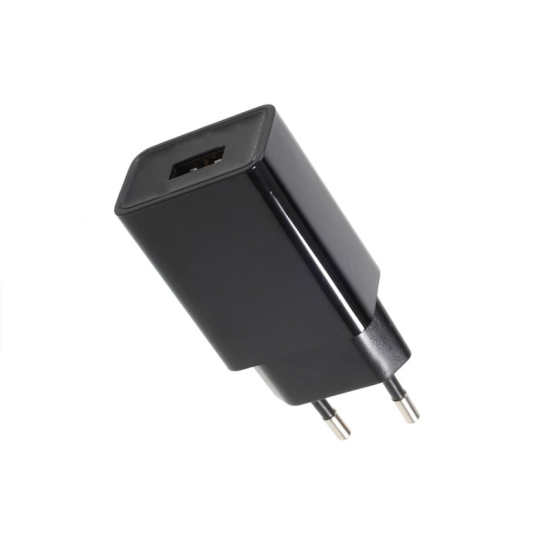 USB ADAPTOR BLACK 230VAC (0.45A) / 5VDC (1A)