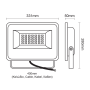 BLACK LED SMD FLOOD LUMINAIRE IP66 100W 3000K 10000Lm 230V AC RA80