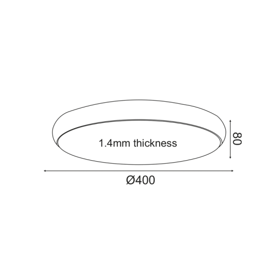 ^ΟΡΟΦΗΣ Φ/Σ LED 32W 2560LM 3000K ΜΑΥΡΟ ΜΕΤ/ΚΟ D40XH8CM KALLISTA