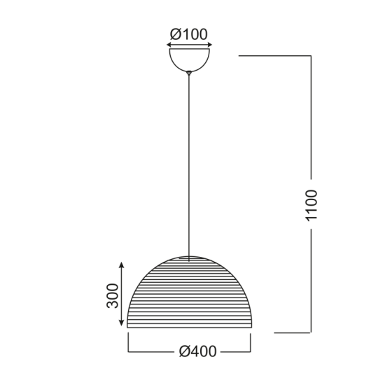 ΚΡΕΜΑΣΤΟ 1Χ100W ΠΛΕΓΜΑ Ε27 ZINC