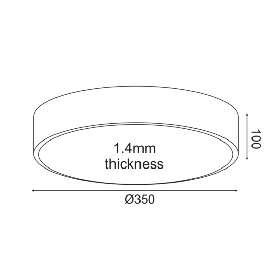 ^ΟΡΟΦΗΣ Φ/Σ LED 32W 2560LM 3000K ΜΑΥΡΟ ΜΕΤ/ΚΟ D35XH10CM OPTIMUS