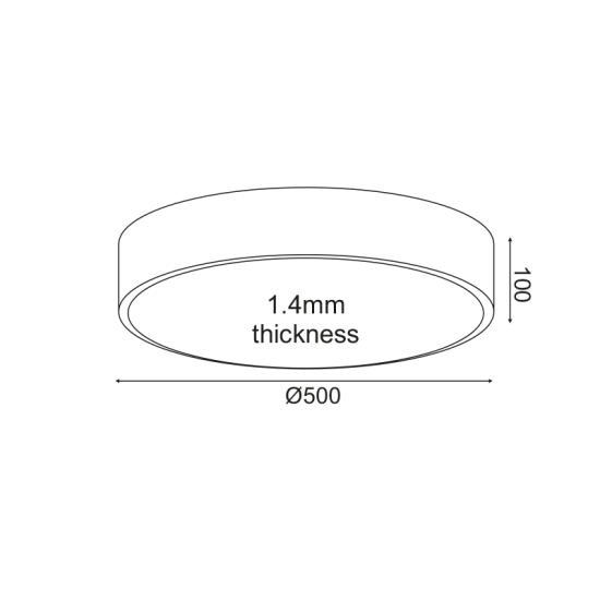 ^ΟΡΟΦΗΣ Φ/Σ LED 50W 4000LM 3000K ΛΕΥΚΟ ΜΕΤ/ΚΟ D50XH10CM OPTIMUS