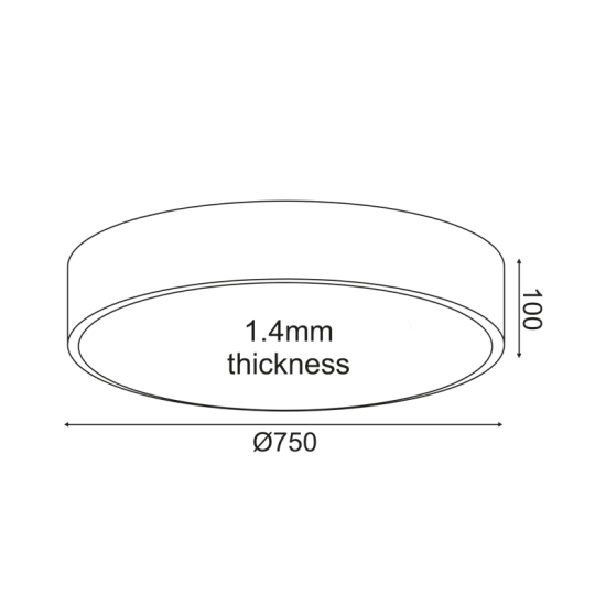 ^ΟΡΟΦΗΣ Φ/Σ LED 60W 4800LM 3000K ΛΕΥΚΟ ΜΕΤ/ΚΟ D75XH10CM OPTIMUS