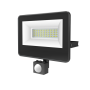 BLACK SENSOR LED SMD FLOOD LUMINAIRE IP66 30W 4000K 3100Lm 230V AC RA80